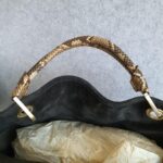 LV Whisper Black Suede Leather with Snake Skin And Gold Hardware Bag #OYTS-2 - Image 21