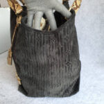 LV Whisper Black Suede Leather with Snake Skin And Gold Hardware Bag #OYTS-2 - Image 7