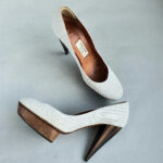 Lanvin Pumps Sz38 White Leather Shoes #OKRR-2