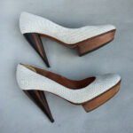Lanvin Pumps Sz38 White Leather Shoes #OKRR-2 - Image 3
