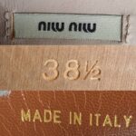 Miu Miu Sandals Size 38.5 Brown/Red Satin/Leather Shoes #OKOO-5 - Image 9