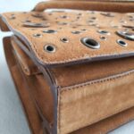 Prada Grommet BR3164 Brown Suede Leather with Black Hardware #OYRL-2 - Image 14