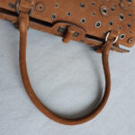 Prada Grommet BR3164 Brown Suede Leather with Black Hardware #OYRL-2 - Image 16