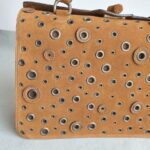 Prada Grommet BR3164 Brown Suede Leather with Black Hardware #OYRL-2 - Image 5