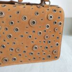 Prada Grommet BR3164 Brown Suede Leather with Black Hardware #OYRL-2 - Image 6