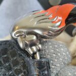 Bvlgari Hobo Off white /Black Aged Leather /Snake skin with Rustic Silver Hardware #OSCL-1 - Image 19