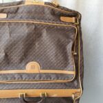 Loewe Vintage Travel Hangers Bag Brown Coated Canvas with Leather and Gold Hardware #OCLK-11 - Image 4