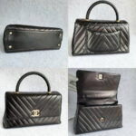 Chanel Coco Handle Medium Black Aged Calfskin with Gold Hardware #GLROR-1 - Image 2