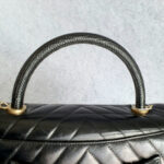 Chanel Coco Handle Medium Black Aged Calfskin with Gold Hardware #GLROR-1 - Image 16