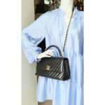 Chanel Coco Handle Medium Black Aged Calfskin with Gold Hardware #GLROR-1 - Image 36