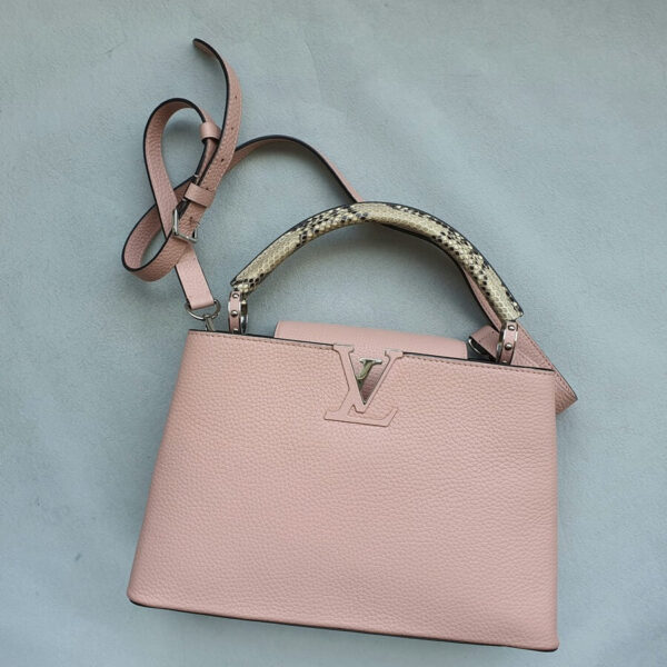 LV Capucine MM Light Pink Calf Leather with Silver Hardware #OSCT-1