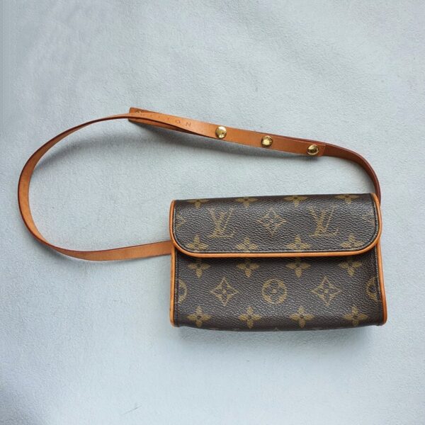 LV Florentine Waist Pouch Brown Monogram Canvas with Leather and Gold Hardware #OSKU-1