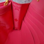 MCM Crossbody Bag Pink Printed Leather With Gold Hardware #OSCL-5 - Image 23