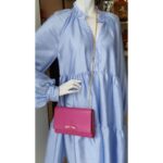 MCM Crossbody Bag Pink Printed Leather With Gold Hardware #OSCL-5 - Image 29