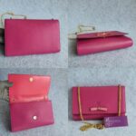 MCM Crossbody Bag Pink Printed Leather With Gold Hardware #OSCL-5 - Image 2