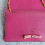 MCM Crossbody Bag Pink Printed Leather With Gold Hardware #OSCL-5 - Image 3