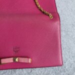 MCM Crossbody Bag Pink Printed Leather With Gold Hardware #OSCL-5 - Image 4