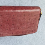 MCM Zippy Long Wallet Burgundy Red Leather With Gold Hardware #OSSU-2 - Image 6