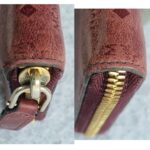 MCM Zippy Long Wallet Burgundy Red Leather With Gold Hardware #OSSU-2 - Image 9
