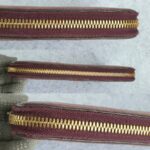 MCM Zippy Long Wallet Burgundy Red Leather With Gold Hardware #OSSU-2 - Image 8