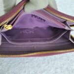 MCM Zippy Long Wallet Burgundy Red Leather With Gold Hardware #OSSU-2 - Image 14