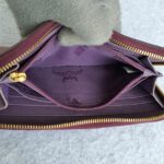MCM Zippy Long Wallet Burgundy Red Leather With Gold Hardware #OSSU-2 - Image 15