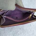 MCM Zippy Long Wallet Burgundy Red Leather With Gold Hardware #OSSU-2 - Image 16