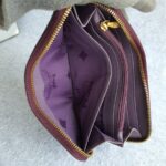 MCM Zippy Long Wallet Burgundy Red Leather With Gold Hardware #OSSU-2 - Image 19