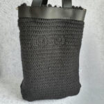 Anya Hindmarch Shopper Shag Eye Black Chunky Wool with Leather and Gold Hardware #OTEY-4 - Image 21