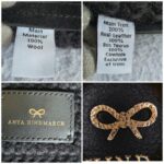 Anya Hindmarch Shopper Shag Eye Black Chunky Wool with Leather and Gold Hardware #OTEY-4 - Image 19