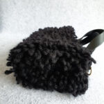 Anya Hindmarch Shopper Shag Eye Black Chunky Wool with Leather and Gold Hardware #OTEY-4 - Image 11