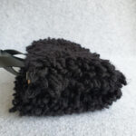 Anya Hindmarch Shopper Shag Eye Black Chunky Wool with Leather and Gold Hardware #OTEY-4 - Image 10