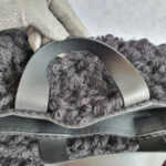 Anya Hindmarch Shopper Shag Eye Black Chunky Wool with Leather and Gold Hardware #OTEY-4 - Image 13