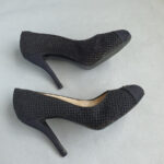 Chanel SZ39C Pump Black Canvas Shoes #OSUK-1 - Image 6