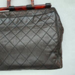 Chanel Vintage Bag Dark Brown Lambskin with Silver Hardware #OCLK-12 - Image 4