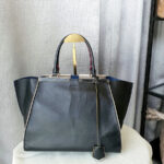 Fendi 3jours Black Leather with Silver Hardware #GUELS-1