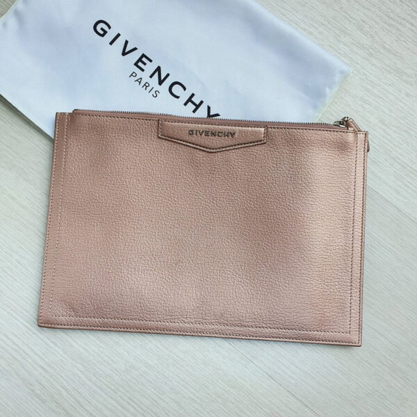 Givenchy Pandora Pouch Medium Pink Leather with Silver Hardware #OSRE-3