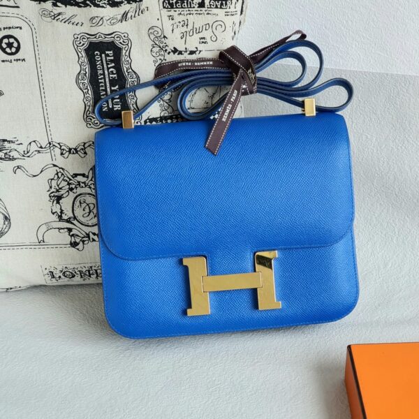 Hermes Constance lll 24cm Bleu Zellige Epsom Leather with Gold Plated Hardware #OSRO-1