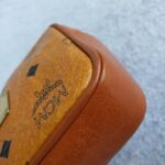 MCM Pouch Brown Coated Canvas With Gold Hardware #OSOT-3 - Image 21