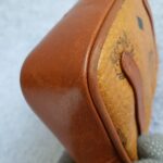 MCM Pouch Brown Coated Canvas With Gold Hardware #OSOT-3 - Image 16