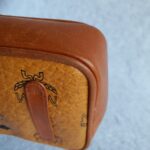 MCM Pouch Brown Coated Canvas With Gold Hardware #OSOT-3 - Image 14