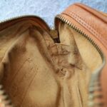 MCM Pouch Brown Coated Canvas With Gold Hardware #OSOT-3 - Image 23