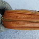 MCM Pouch Brown Coated Canvas With Gold Hardware #OSOT-3 - Image 10