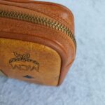 MCM Pouch Brown Coated Canvas With Gold Hardware #OSOT-3 - Image 18