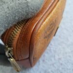 MCM Pouch Brown Coated Canvas With Gold Hardware #OSOT-3 - Image 19