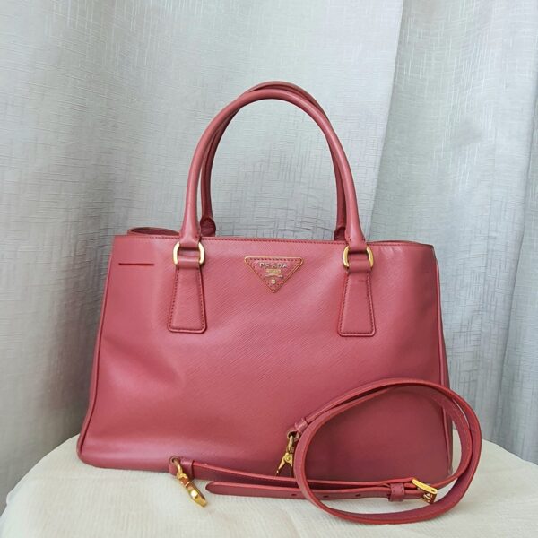 Prada Tote Pink Saffiano Leather with Gold Hardware #OSTC-2