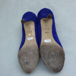 Sergio Rossi Peeptoe Size37 Blue Suede Leather Shoes #GLROS-3 - Image 9