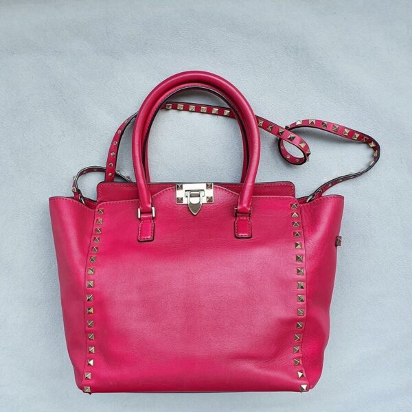 Valentino Rockstud Pink Smooth Leather with Gold Hardware #OSOL-1