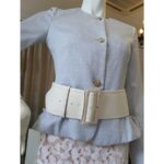 Celine Size 90cm WhiteLeather Belt #OTLL-5 - Image 10