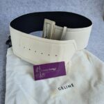 Celine Size 90cm WhiteLeather Belt #OTLL-5 - Image 2